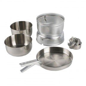 Набір посуду +спиртовий пальник Tatonka Multi Set plus A.Burner, Silver (TAT 4010.000)