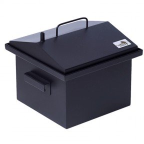 Коптильня двоярусна з гідрозатвором для гарячого копчення (300х300х250мм), термофарба