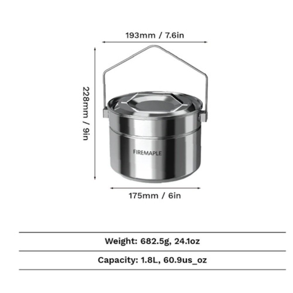 Казанок з нержавіючої сталі 1,8 літри Fire Maple Antarcti pot