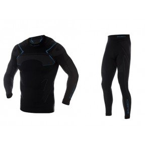 Комплект чоловічої термобілизни Brubeck THERMO LS13040A-LE11840A black blue