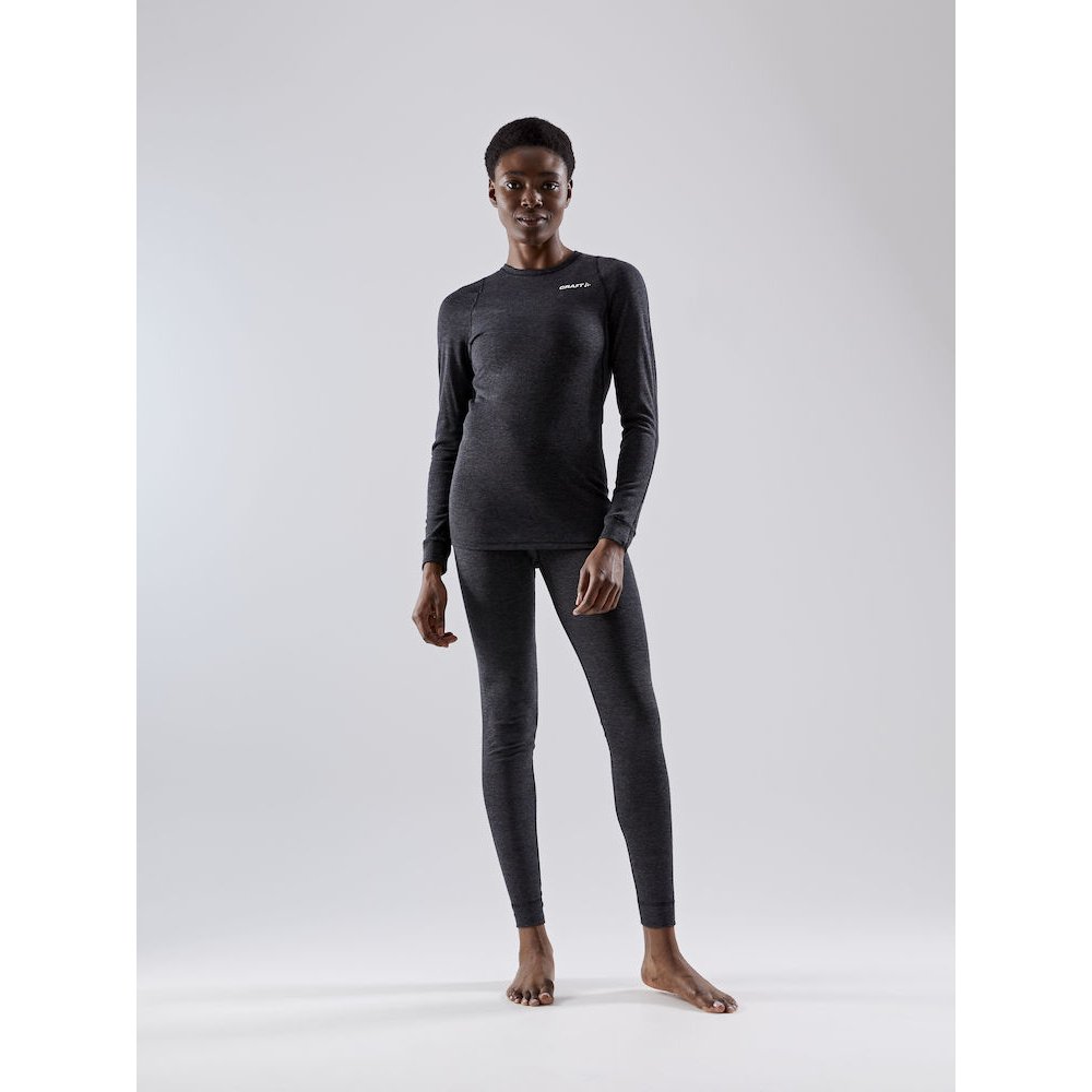 Комплект термобілизни Craft Core Wool Merino Set Woman BLACK MELANGE