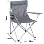 Крісло розкладне Bo-Camp Foldable Compact Grey (1267192)