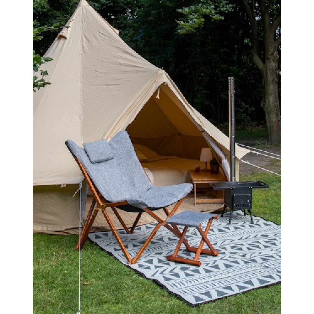 Крісло розкладне Bo-Camp Bloomsbury L Grey