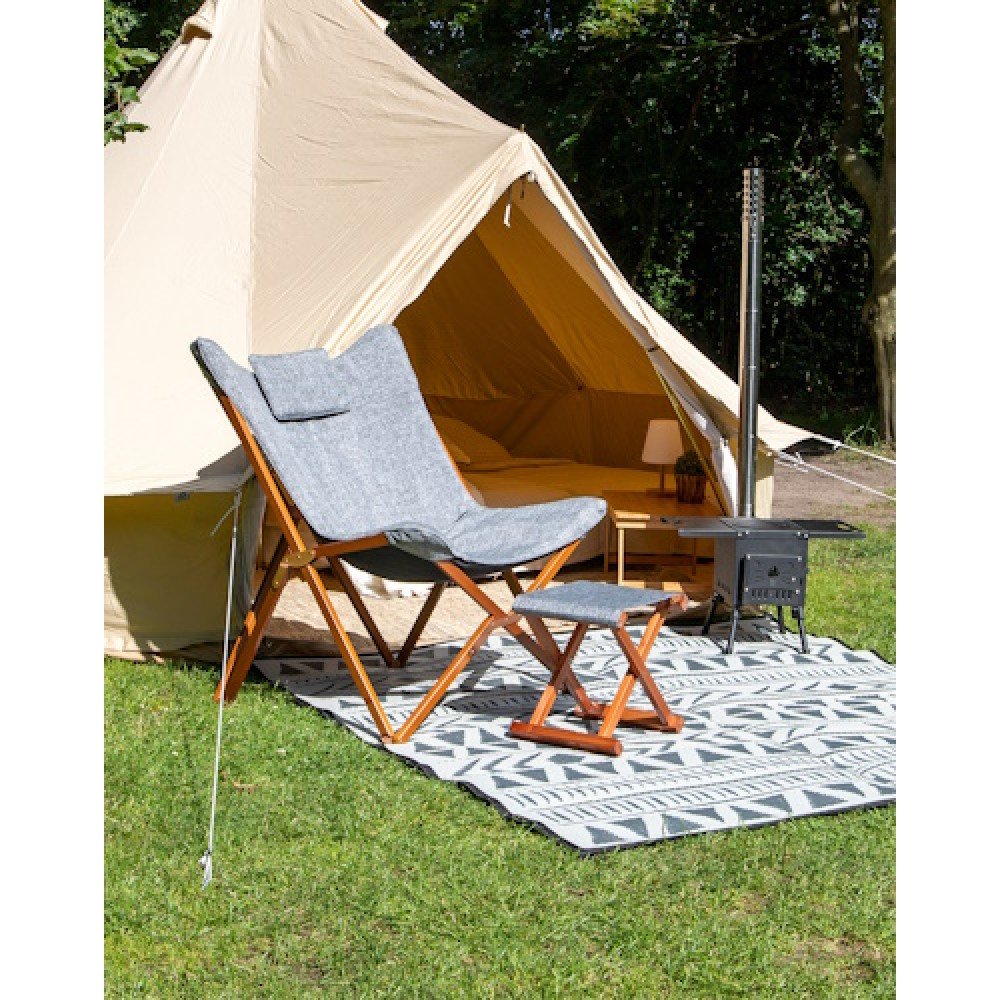 Крісло розкладне Bo-Camp Bloomsbury M Grey