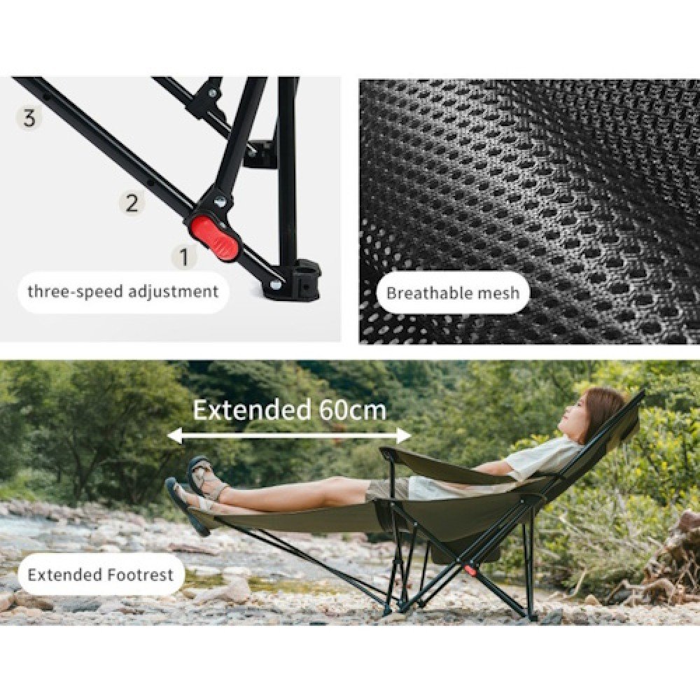 Крісло-шезлонг складане Naturehike CNK2550JJ023 Nightfall T05 хакі