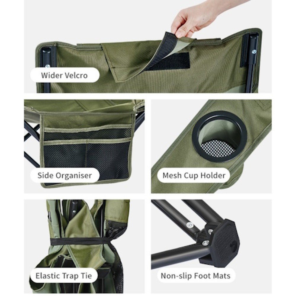 Крісло-шезлонг складане Naturehike CNK2550JJ023 Nightfall T05 хакі