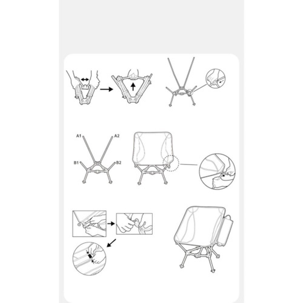 Крісло складане Naturehike Clamshell 001 Triangle Folding Moon Chair