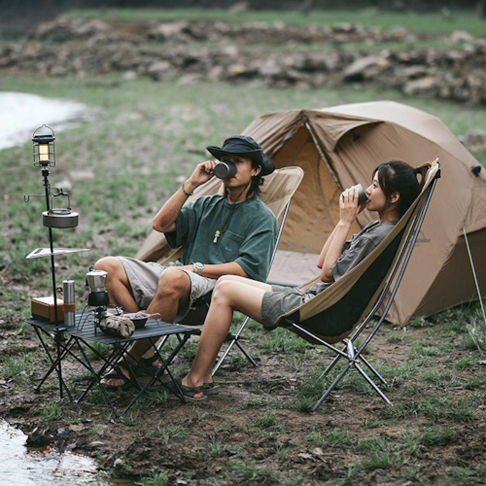 Крісло складане Naturehike YL06 NH18Y060-Z Alu Folding Moon Chair бежеве