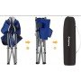 Крісло складне KingCamp Deluxe Hard Arms Chair KC3888 Navy Grey