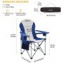 Крісло складне KingCamp Deluxe Hard Arms Chair KC3888 Navy Grey