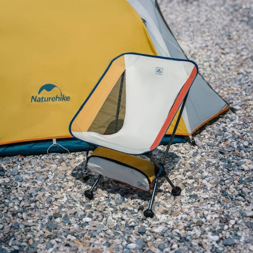 Крісло складне Naturehike Moon YL08 NH20JJ027 біло-помаранчеве