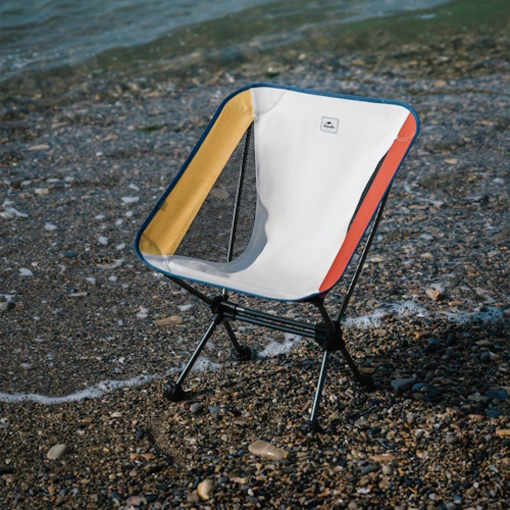Крісло складне Naturehike Moon YL08 NH20JJ027 біло-помаранчеве