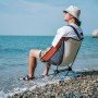 Крісло складне Naturehike Moon YL08 NH20JJ027 біло-помаранчеве