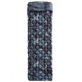 Килимок надувний з подушкою 190-55-3 см Lugi SJ-0084KH камуфляж