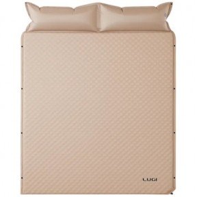 Килимок самонадувний двомісний з подушками Lugi LU-027BE бежевий