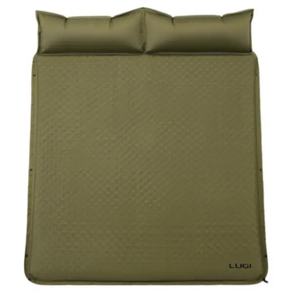 Килимок самонадувний двомісний з подушками 190-130-3 см Lugi LU-027