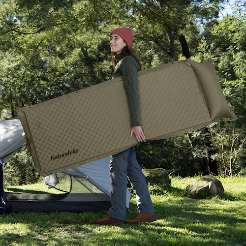 Килимок самонадувний Naturehike CNK2300DZ014 темно-зелений 6 см