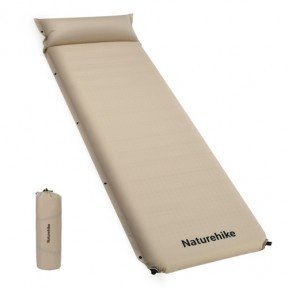 Килимок самонадувний з подушкою Naturehike CNK2450WS020 10 см бежевий