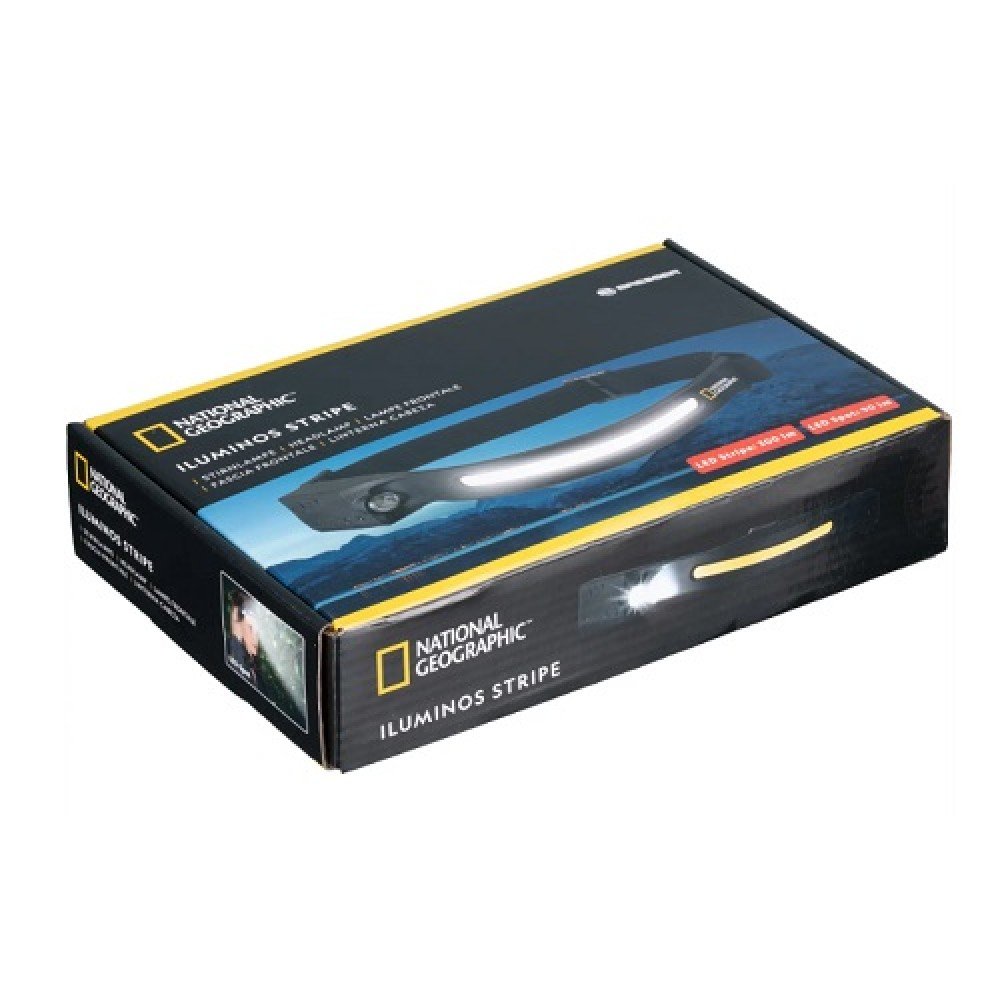 Ліхтар налобний National Geographic Iluminos Stripe 300 lm + 90 Lm USB Rechargeable (9082600)