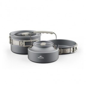 Набір посуду Naturehike CNK2450CF010 з чайником алюміній