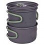 Набір посуду Bo-Camp Explorer 2 Pieces Hard Anodized Anthracite Green