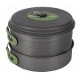 Набір посуду Bo-Camp Explorer 4 Pieces Hard Anodized Grey Green