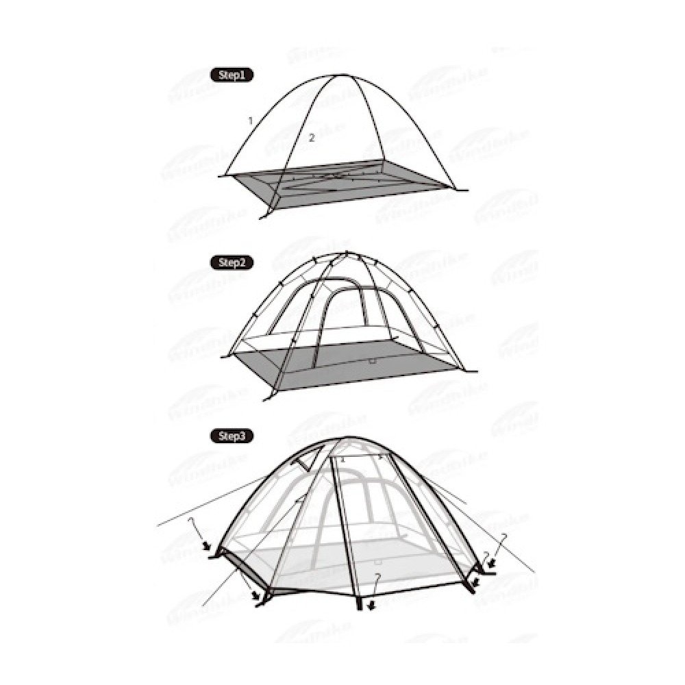 Намет двомісний Naturehike P-Series NH18Z022-P 210T/65D темно-синій