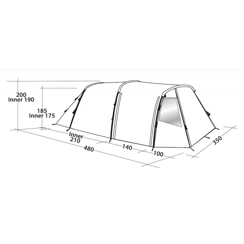 Намет шестимісний Easy Camp Huntsville 600 Green Grey