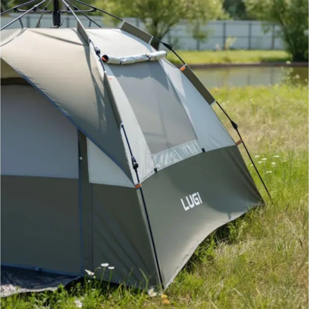 Намет тримісний з автоматичним каркасом Lugi LU-0016GR зелений