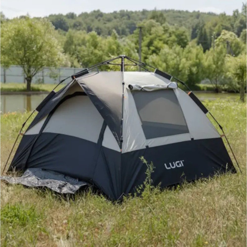 Намет тримісний з автоматичним каркасом Lugi LU-016B чорний