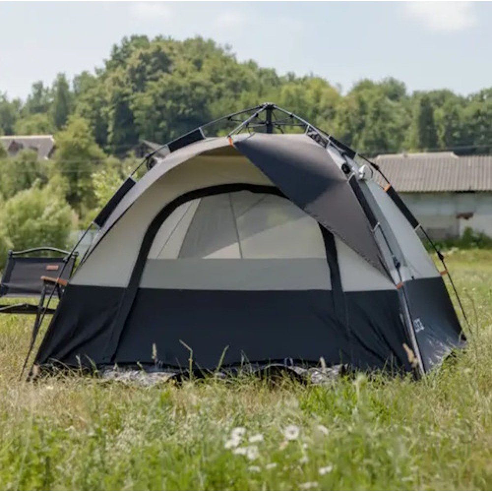 Намет тримісний з автоматичним каркасом Lugi LU-016B чорний