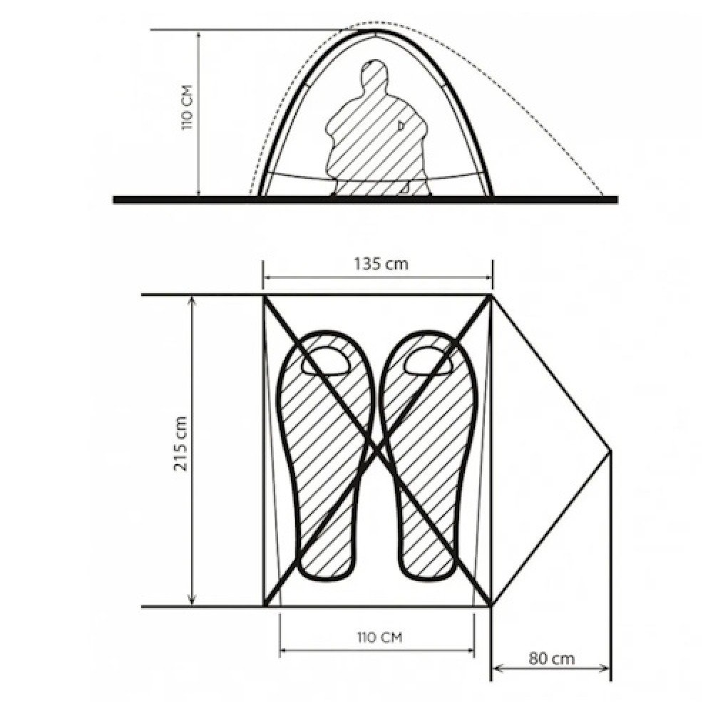 Намет Turbat Borzhava 2 Alu iguana green зелений