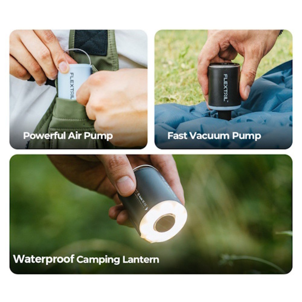 Насос-ліхтар кемпінговий Flextail Tiny Pump 2X білий
