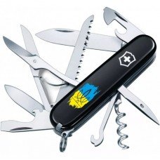 Ніж Victorinox Huntsman Ukraine тризуб на фоні прапору 1.3713.3_T1026u