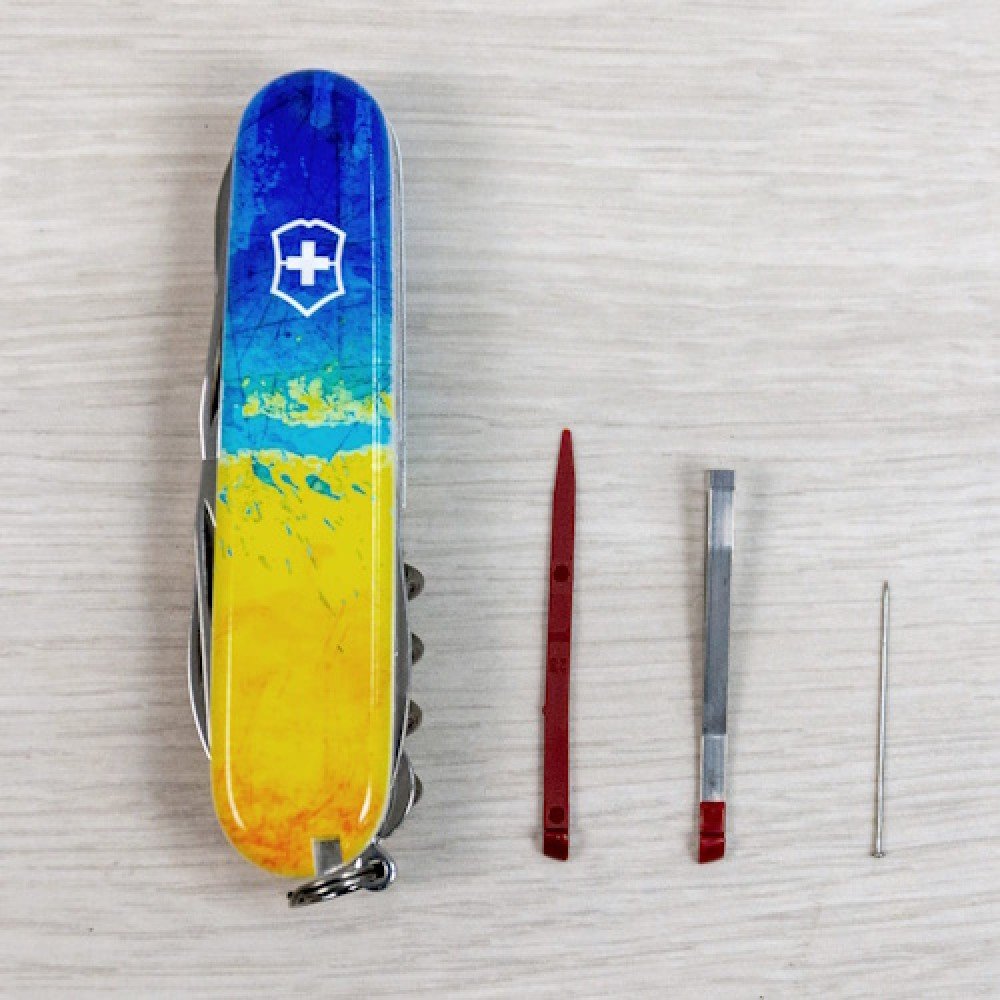 Ніж Victorinox Huntsman Ukraine жовто-блакитний 1.3713.7_T3100pw