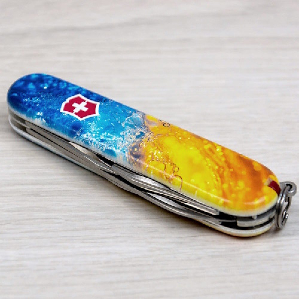 Ніж Victorinox Spartan Ukraine жовто-синій бризки 1.3603.7_T3160pw