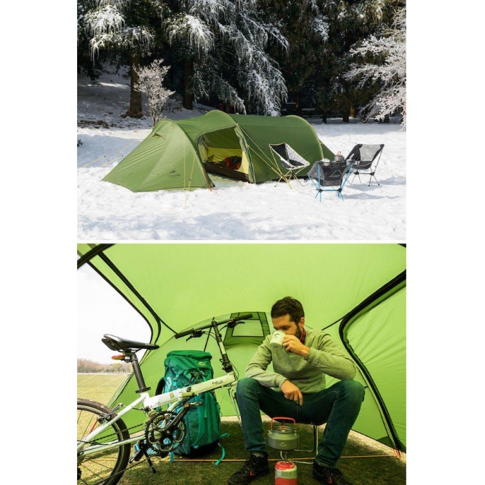 Намет двомісний Naturehike Opalus NH20ZP001 з футпринтом помаранчевий