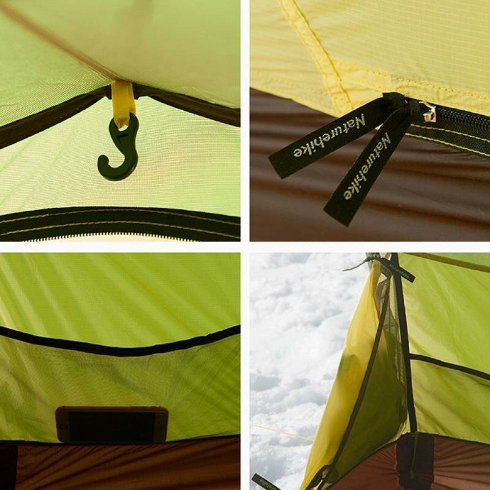 Намет двомісний Naturehike Opalus NH20ZP001 з футпринтом помаранчевий