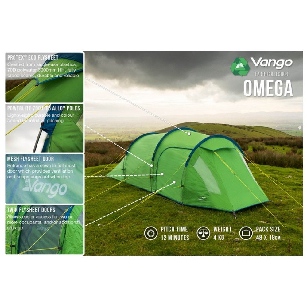 Намет Vango Omega 250 Pamir Green (TENOMEGA P32163)