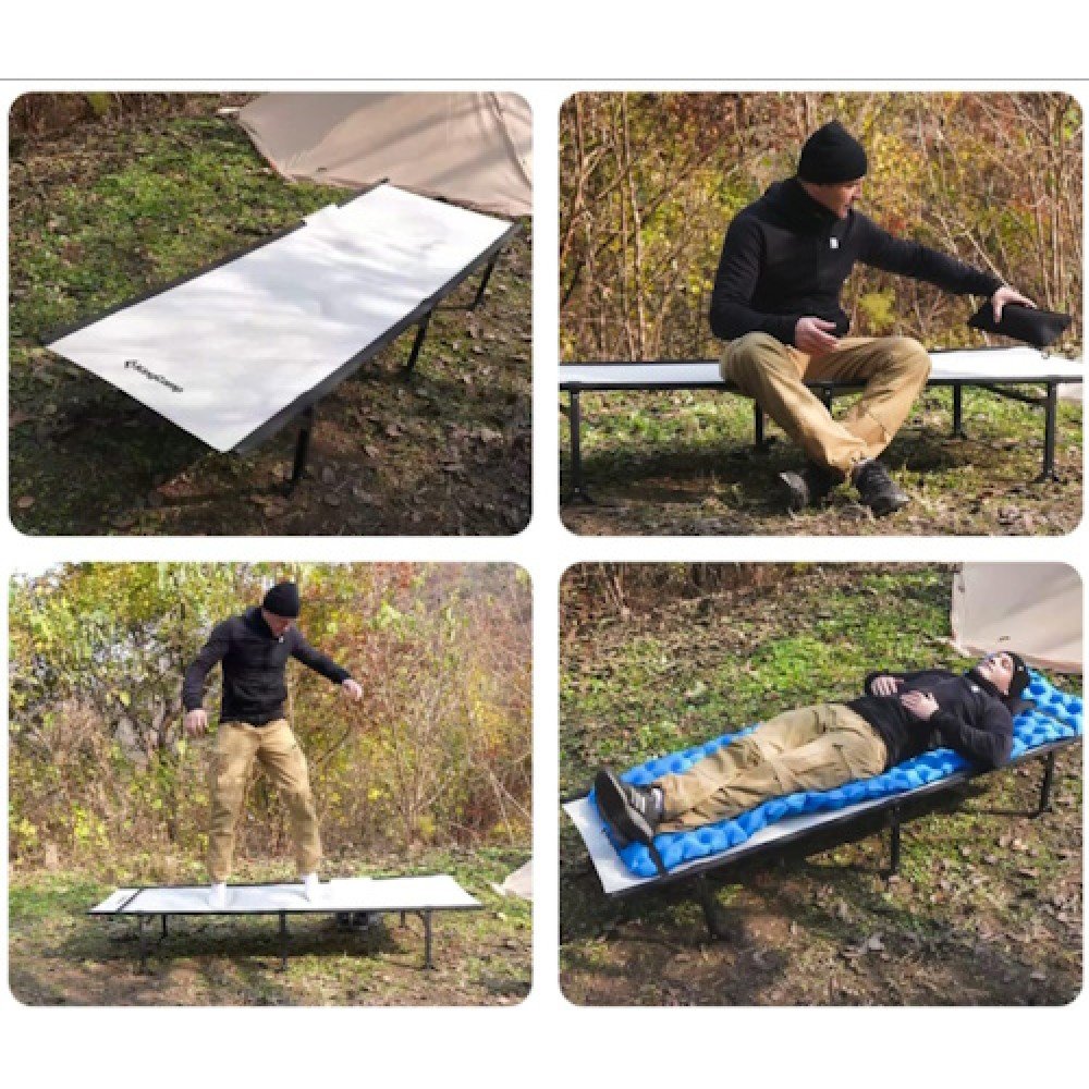 Розкладачка KingCamp KC2205 Extra Long Portable Ultralight Cot Grey