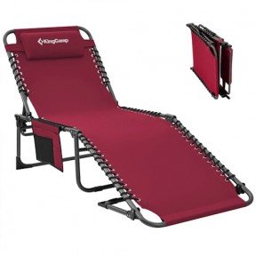 Розкладачка KingCamp KC2419 Folding Chaise Lounge Chairs WINE