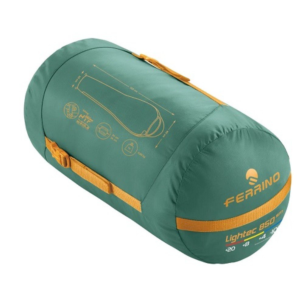 Спальний мішок Ferrino Lightec SM 850 Green/Yellow Left (86651IVV)