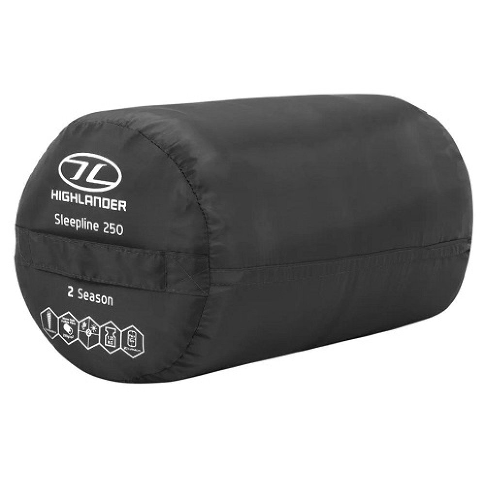 Спальний мішок Highlander Sleepline 250 Mummy Charcoal Left (SB035-CH)