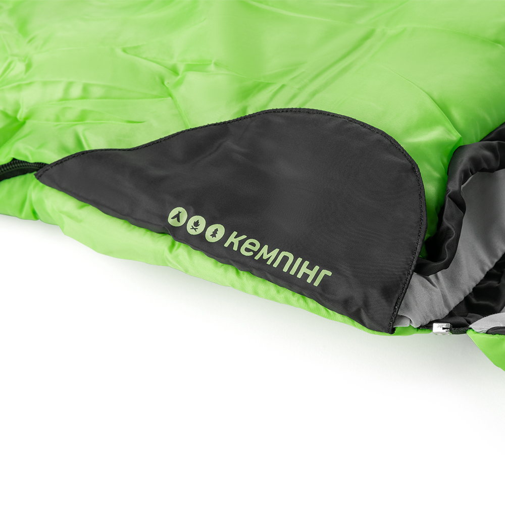 Спальний мішок Кемпінг Peak 200L ковдра з капюшоном зелений