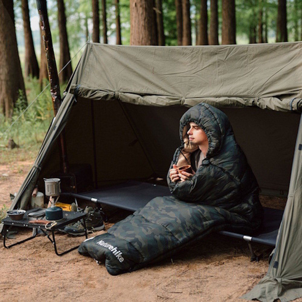 Спальний мішок Naturehike M320 CNK2350WS023 зелений камуфляж
