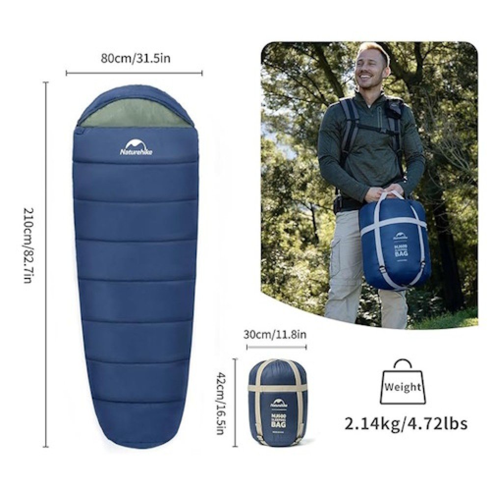 Спальний мішок Naturehike MJ 600 CNK2300SD014 синій