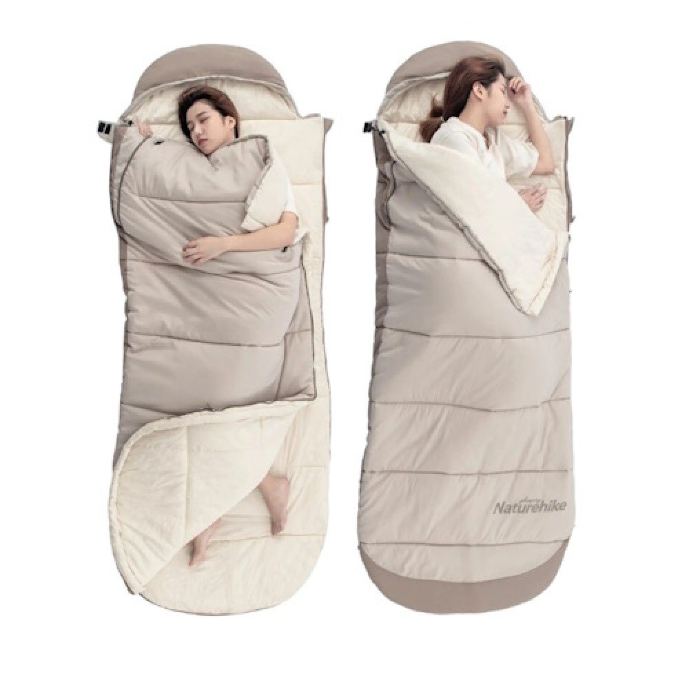 Спальний мішок з капюшоном Naturehike B400 NH21MSD11 бежевий