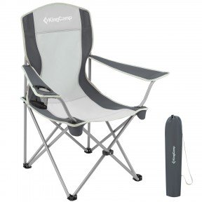 Стілець складаний KingCamp Arms Chairin Steel KC3818 BLACK MEDIUMGREY