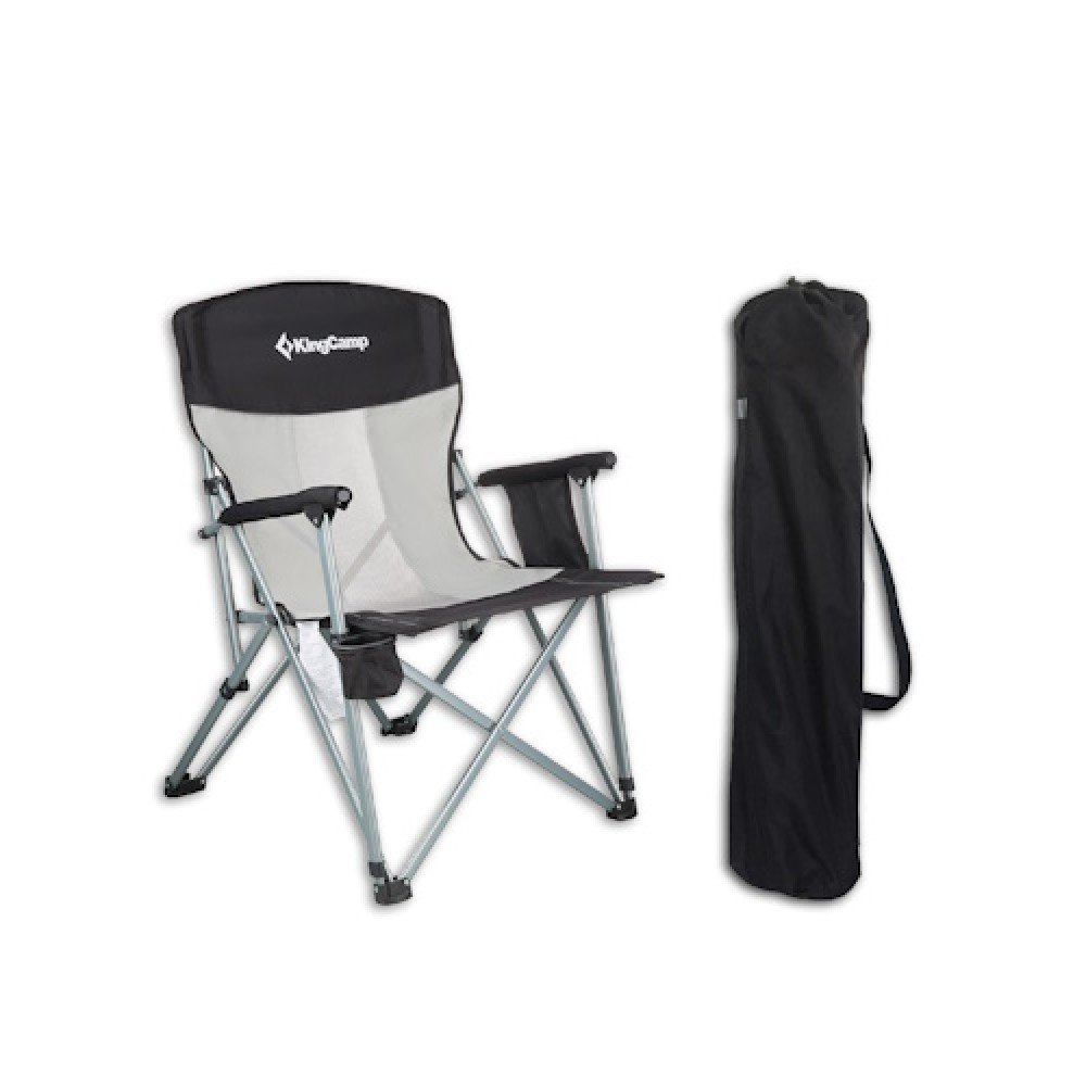 Стілець складаний KingCamp HARD ARM CHAIR KC3825 BLACK/MEDIUMGREY