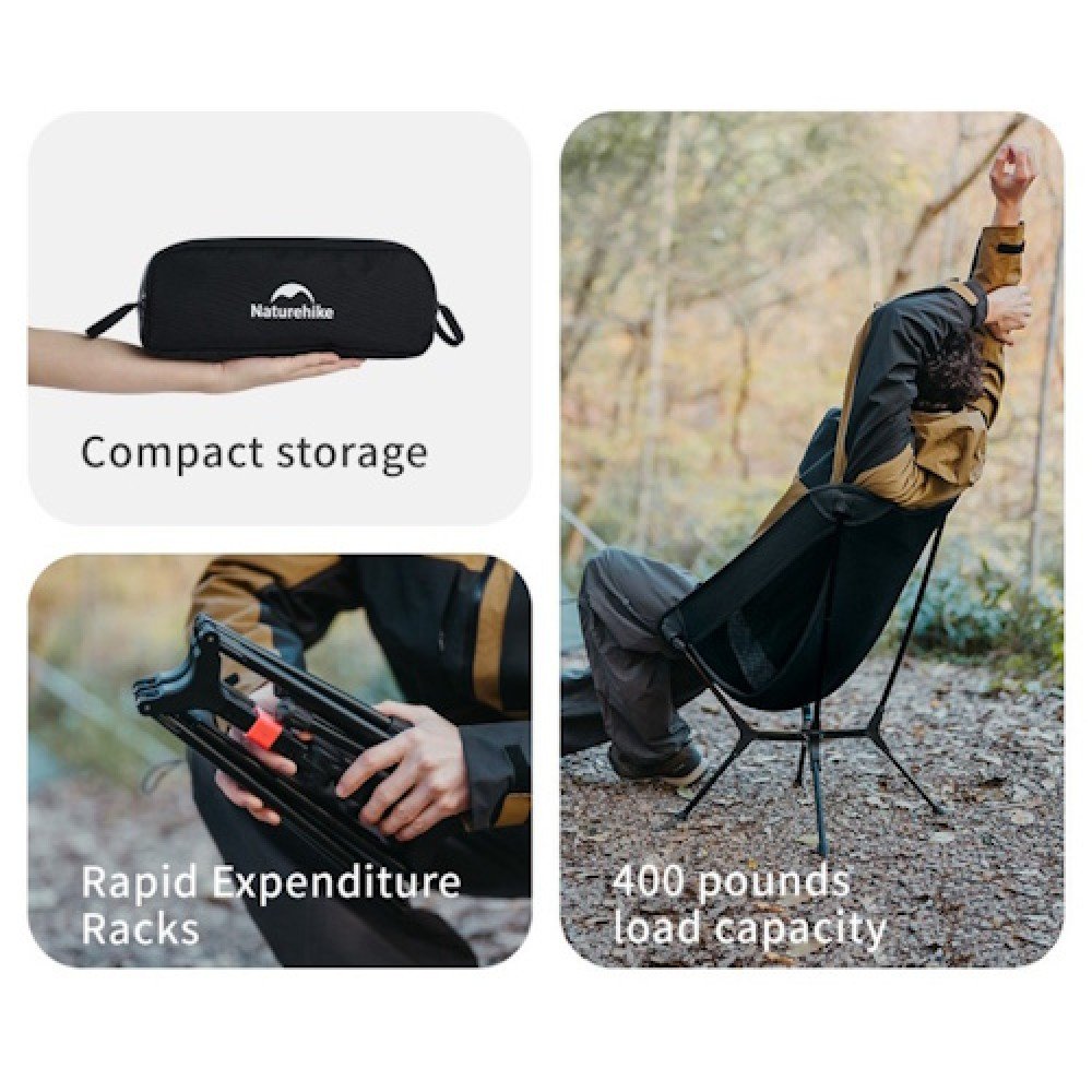 Стілець складаний Naturehike CNK2550JJ013 Yamami YL01 розмір М сірий